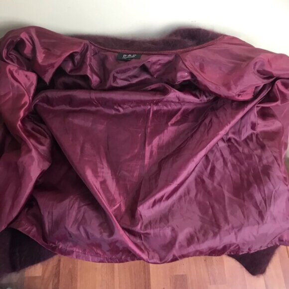 D & D Vintage Angora Cardigan Sweater Coat Jacket Warm Lined Pockets Soft Coay L - Picture 11 of 16